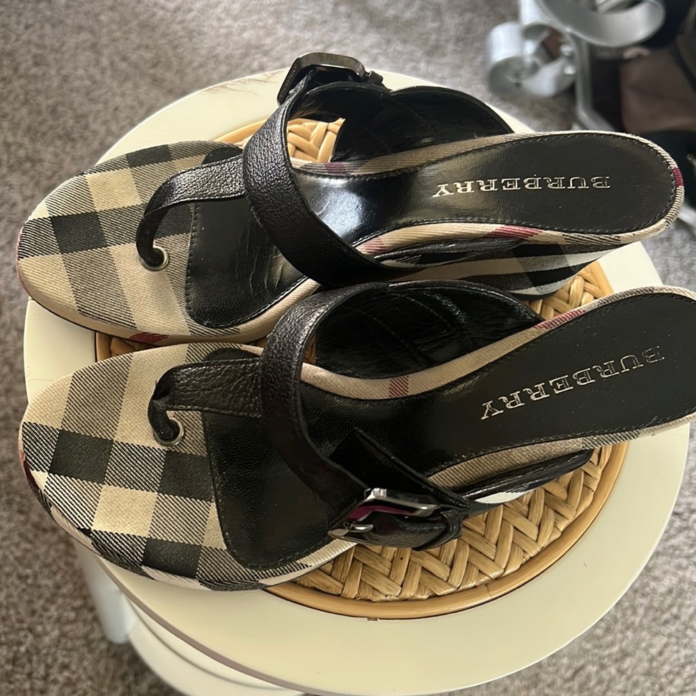 Burberry, wedge sandals in size 40